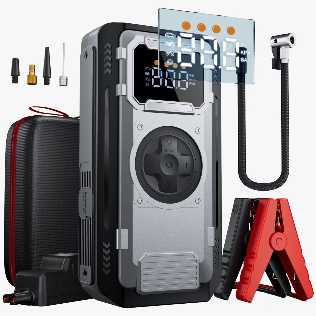 DYEETIC Starthilfe Powerbank 5000A mit Luftkompressor (W240)