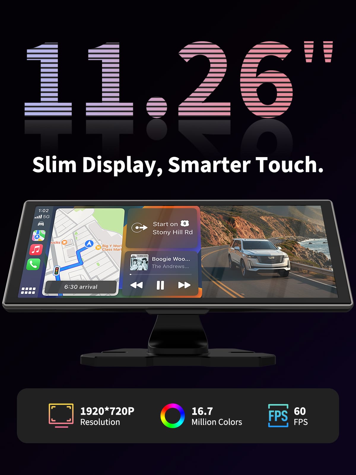 DYEETIC 11.26" HD Touchscreen Car Navigation Unit