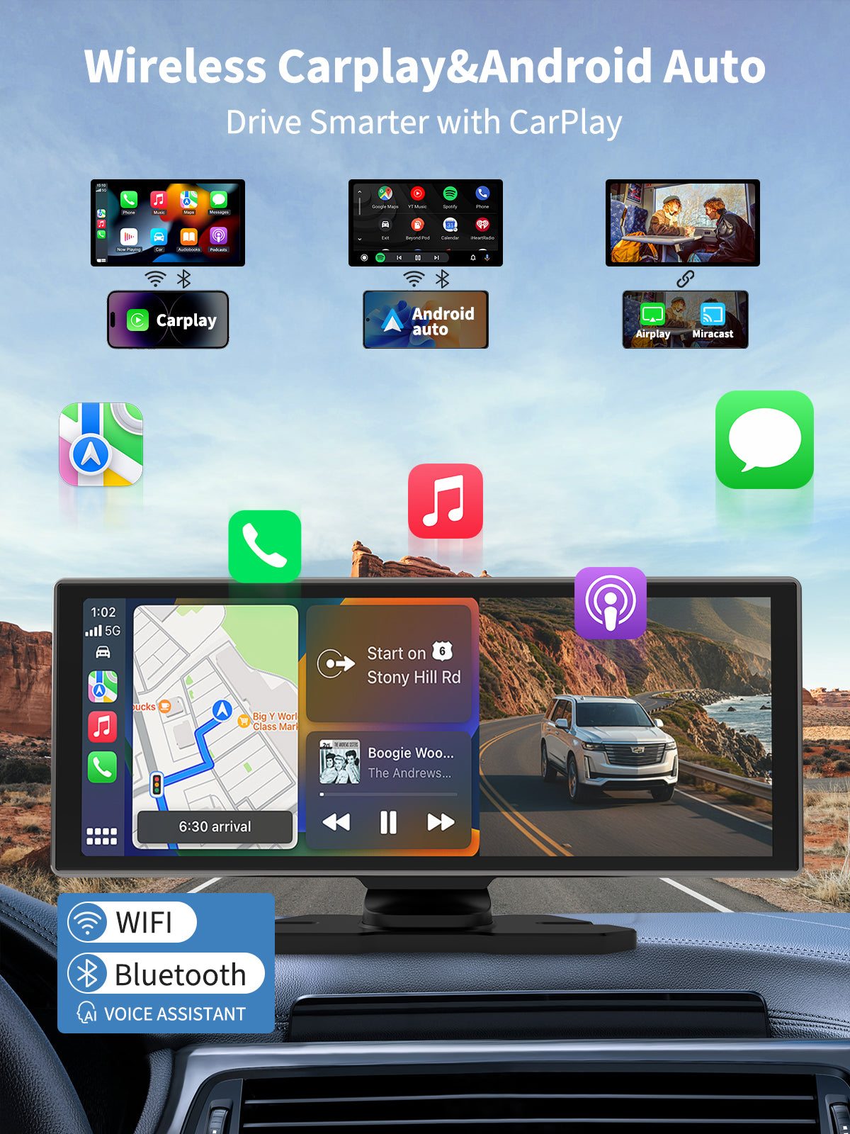 DYEETIC 11.26" HD Touchscreen Car Navigation Unit
