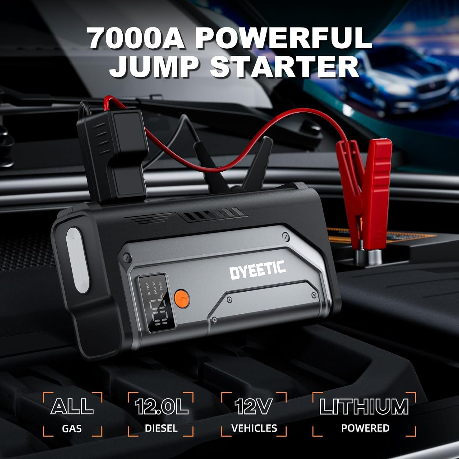 DYEETIC 7000A Jump Starter for All Gas & Diesel