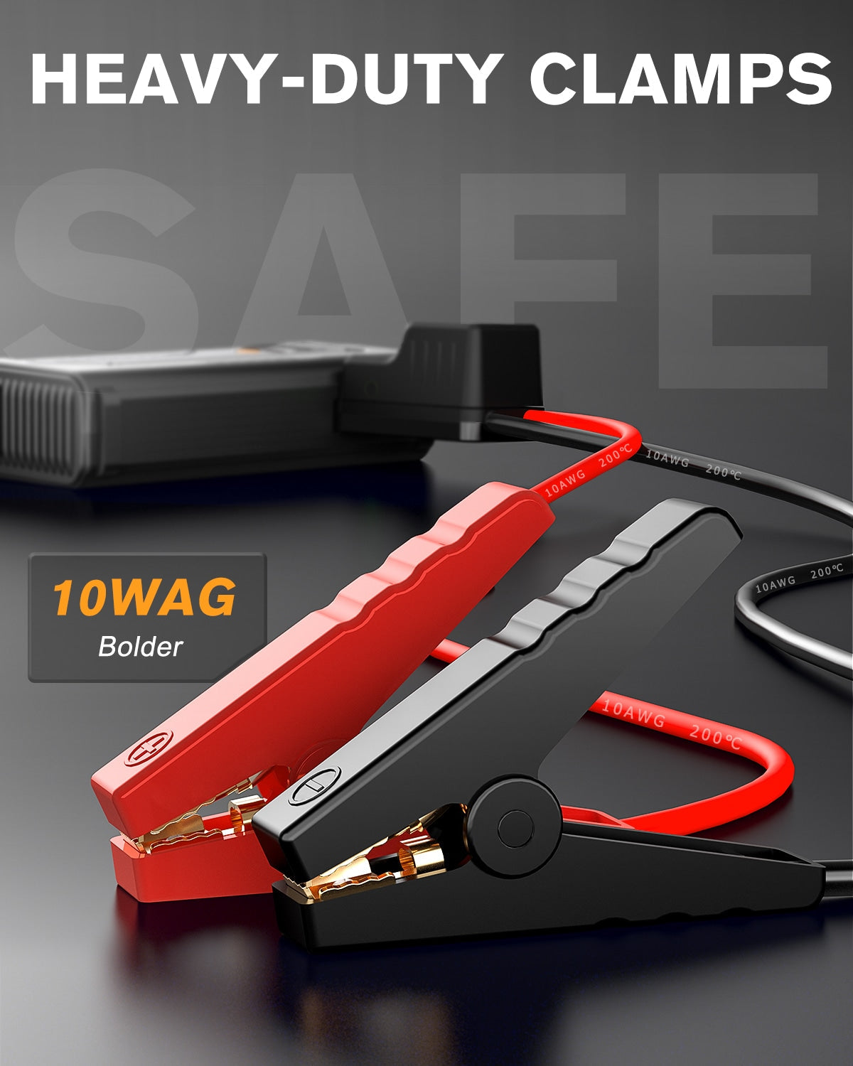 Heavy-Duty EC5 Battery Alligator Clip Jumper Lead for 12V Car Jump Starters
